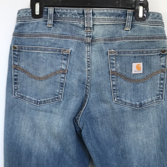 Carhartt Relaxed Fit Cutoff Jeans Women's Size 4 Tall - Picture 5 of 9